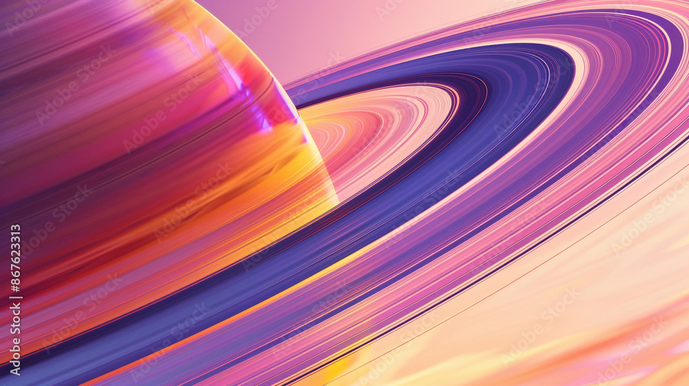 Colorful planet composed of lines, starry background wallpaper Colorful planet composed of lines, starry background wallpaper