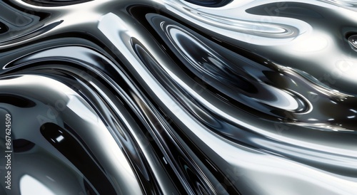 Wallpaper Mural Abstract Silver And Black Wavy Pattern Background Torontodigital.ca