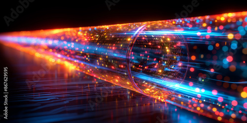 Illuminated Data Streams: An Exploration into the Intricacies of Digital Information Flow through Advanced Computational Networks and High-Speed Data Processing Technologies © SongMin