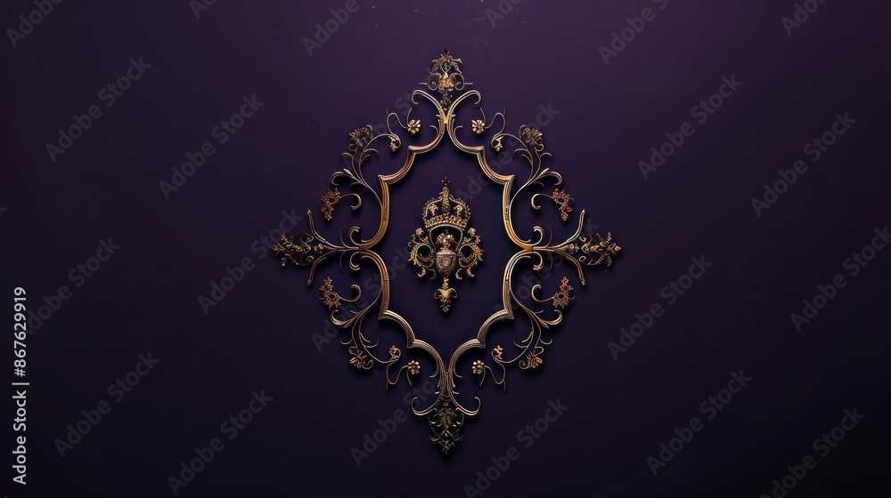 Design an ad for a royalty or luxury lifestyle brand with a rich, regal purple and black background that exudes luxury and opulence. text could be in a ornate, cursive font to match the royal theme Design an ad for a royalty or luxury lifestyle brand with a rich, regal purple and black background that exudes luxury and opulence. text could be in a ornate, cursive font to match the royal theme