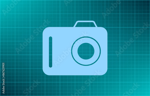 Vector illustration on blue background.