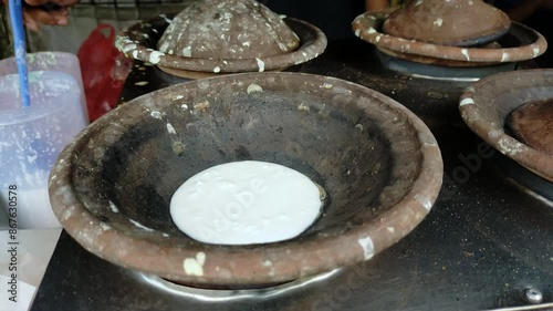 Clay pot to make surabi, indobesian traditional cake.