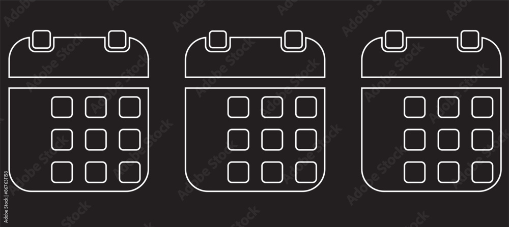 Calendar Icon collection. Set of calendar symbols. Meeting Deadlines icon. Time management .Appointment schedule flat icon icon Calendar Icon collection. Set of calendar symbols. Meeting Deadlines icon. Time management .Appointment schedule flat icon icon