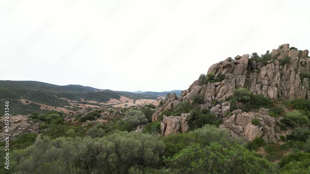 Rocky mountains with vegetation in Sardinia called Rocky mountains with vegetation in Sardinia called