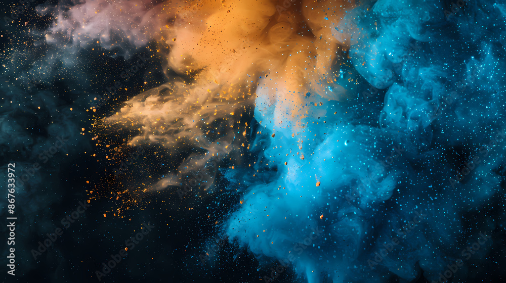 Fototapeta premium Vibrant powder explosion