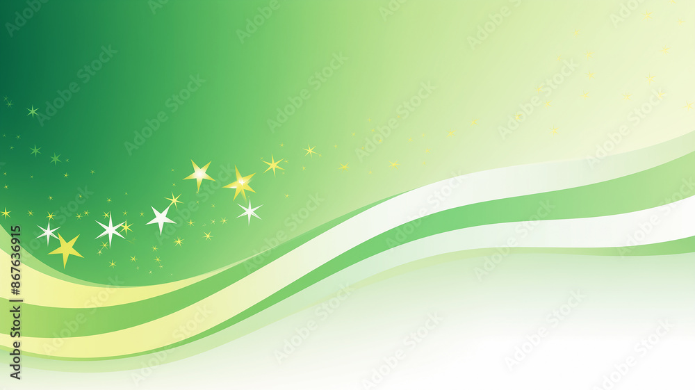 Fototapeta premium abstract green background with waves