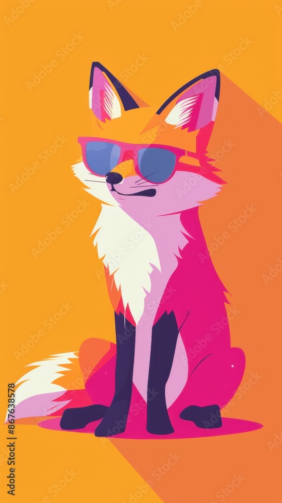 Geometric colorful fox illustration, Fox Logo Geometric colorful fox illustration, Fox Logo