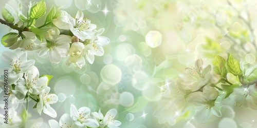 Elegant floral background with white flowers, flowers background, flowers © Sergey