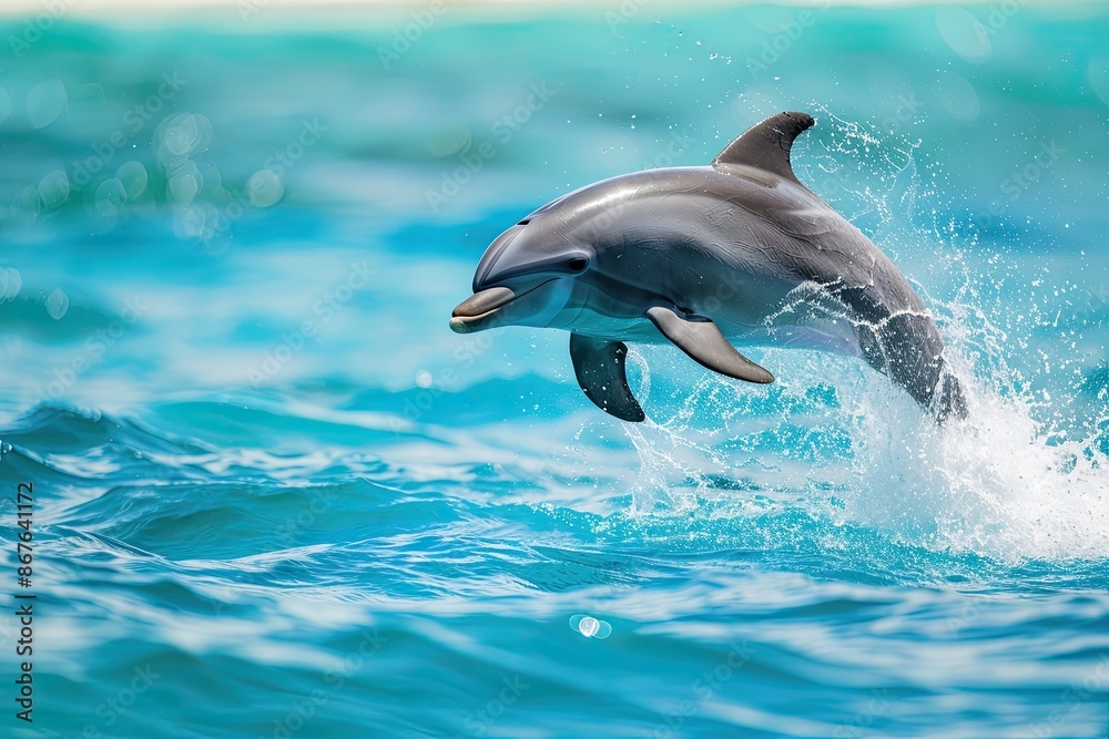 Naklejka premium dolphin on isolated background