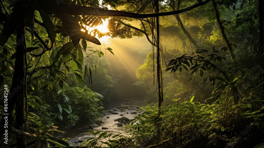 Tranquil Jungle Stream. Tranquil Jungle Stream.