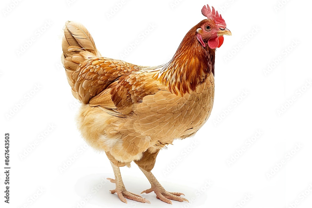 Fototapeta premium hen on isolated background