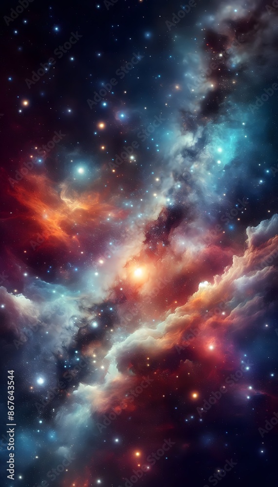 Naklejka premium background with stars