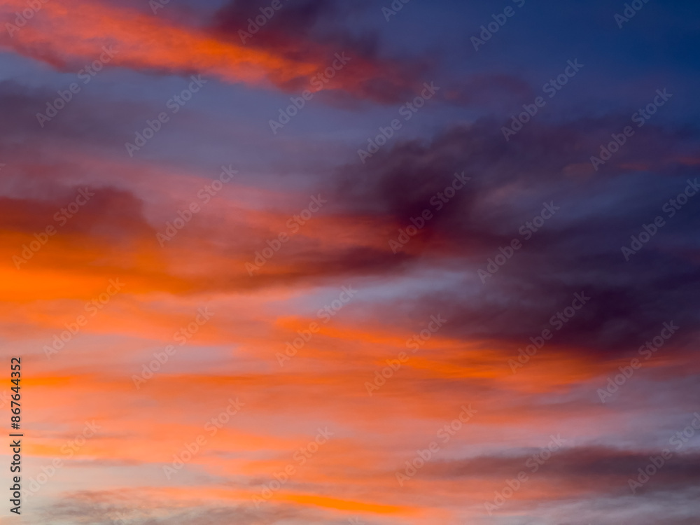 Obraz premium sunset sky with clouds