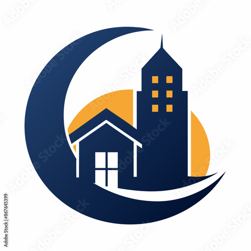  House logo vector art illustration. 