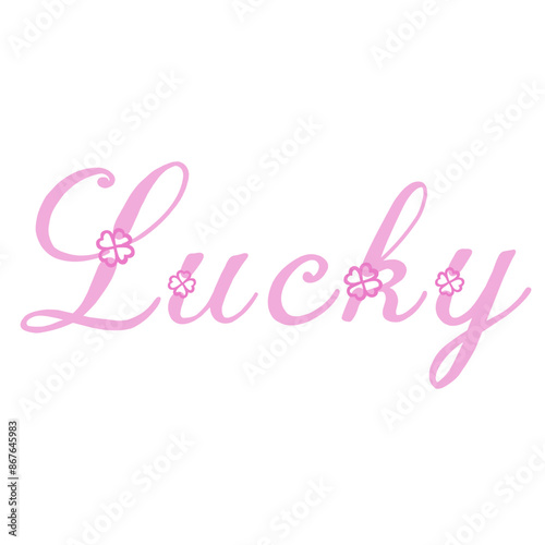 'Lucky' tréboles (rosa).