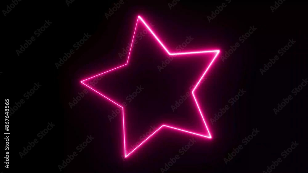 Neon star shape icon background Neon star shape icon background