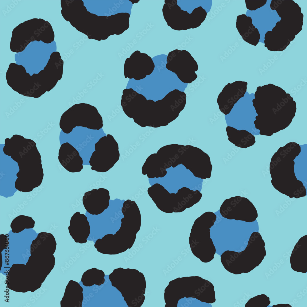 Fototapeta premium Abstract modern leopard seamless pattern. Animals trendy background. Color decorative vector stock illustration for print, card, postcard, fabric, textile. Modern ornament of stylized skin