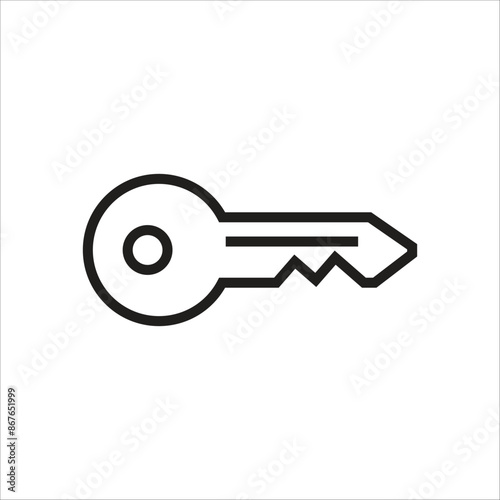 key vector icon line template © babussalam