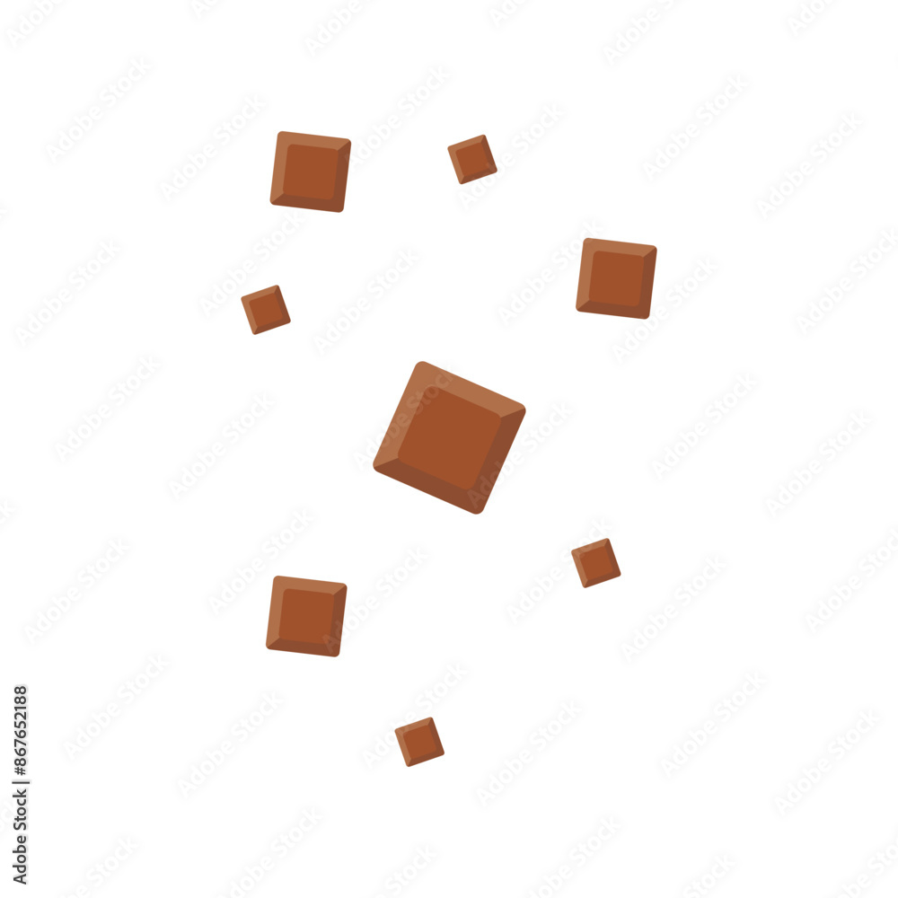 Obraz premium Flat Chocolate Bar Element Illustrations