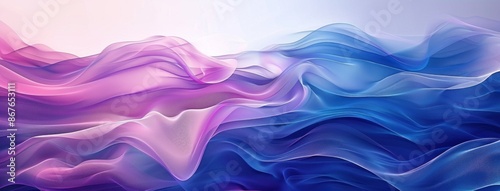 Abstract Blue and Pink Waves