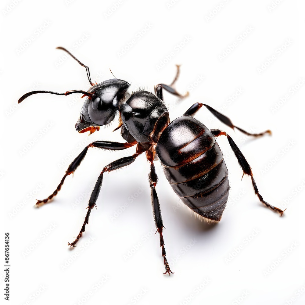 A carpenter-ant photography on white background. A carpenter-ant photography on white background.