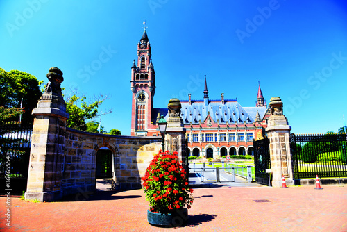 The Peace Palace is an international law administrative building in The Hague, the Netherlands. photo