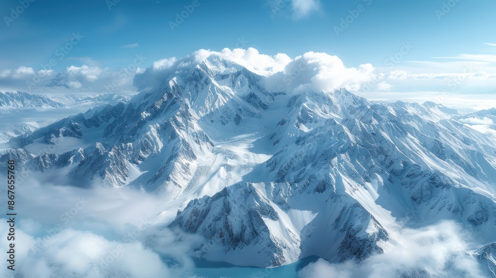 Aerial photo of the majestic Hindu Kush mountains in Afghanistan Aerial photo of the majestic Hindu Kush mountains in Afghanistan
