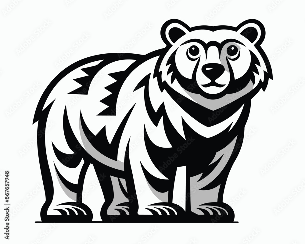 bear vector illustration, logo design bear vector illustration, logo design