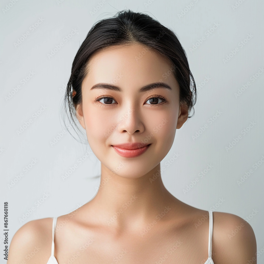 Beauty Asian women spa skin healthy on 100% isolate white background. Beauty Asian women spa skin healthy on 100% isolate white background.