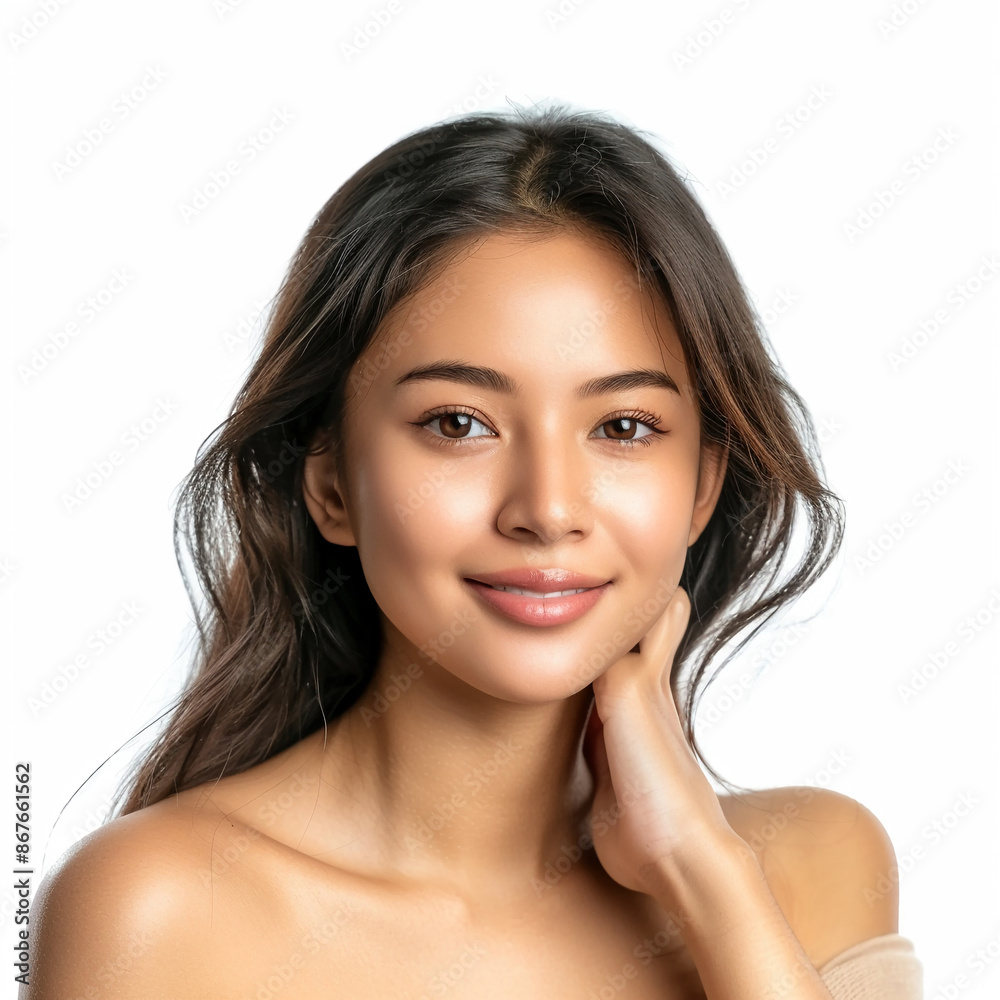 Beauty Korean Asian women spa skin healthy on 100% isolate white background. Beauty Korean Asian women spa skin healthy on 100% isolate white background.