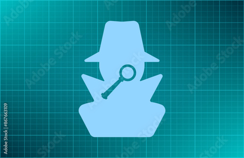 Vector illustration on blue background.