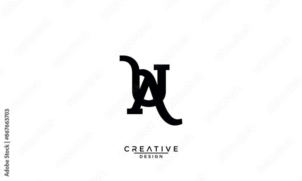 AAU, UA, A, U, Abstract Letters Logo Monogram AAU, UA, A, U, Abstract Letters Logo Monogram