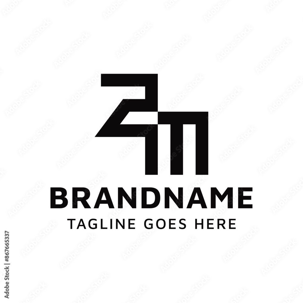 Letters ZM Monogram Logo Set, suitable for any business with MZ or ZM initials Letters ZM Monogram Logo Set, suitable for any business with MZ or ZM initials