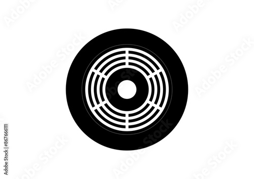 Smoke Detector Icon Symbol. Smoke Alarm. Vector Illustration Isolated on White Background. 