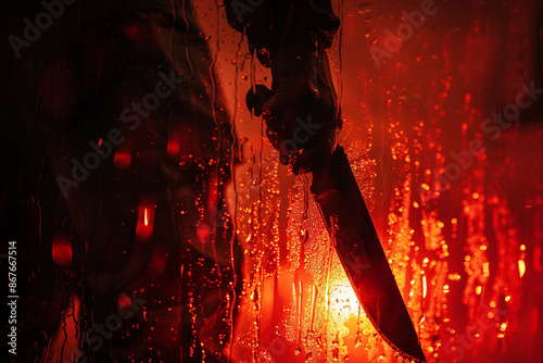 A killer holding a knife