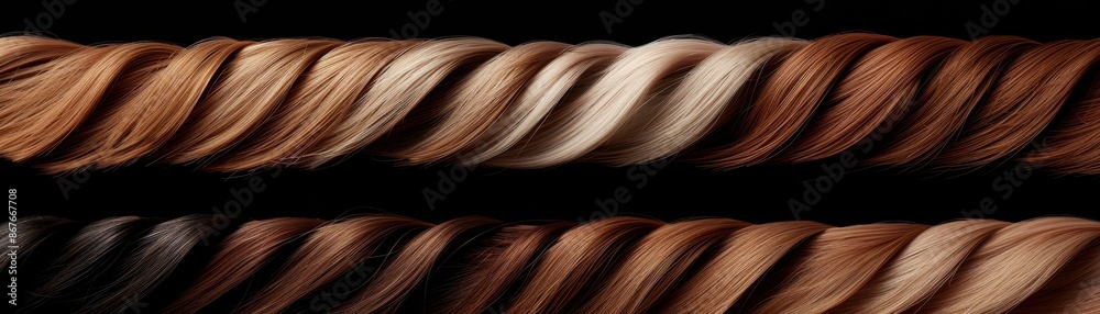 collection of hair color samples in sepia tones collection of hair color samples in sepia tones