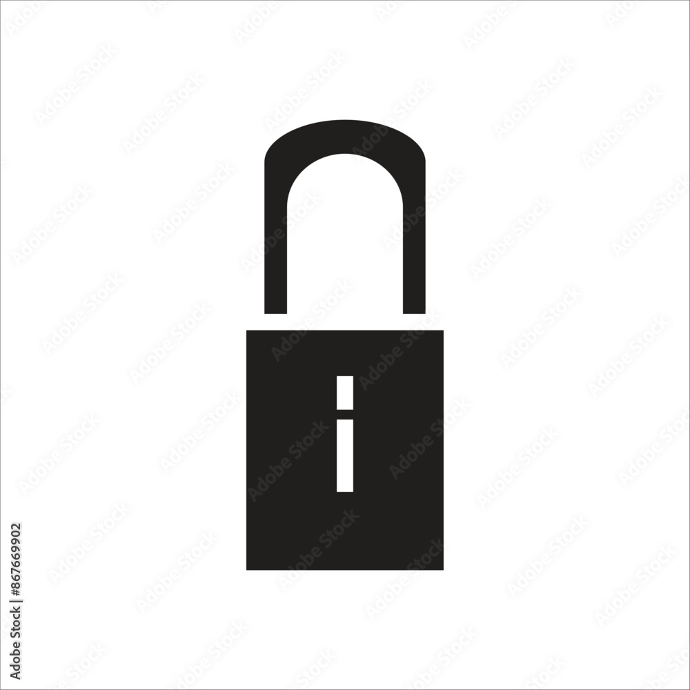lock vector icon line template lock vector icon line template