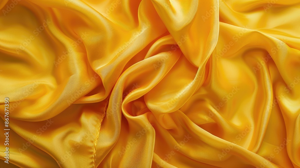 Background made of yellow fabric Background made of yellow fabric