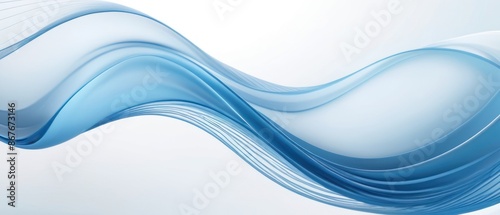 Abstract blue and white wave design with smooth flowing lines and gradient shades. Perfect for modern and minimalist backgrounds.