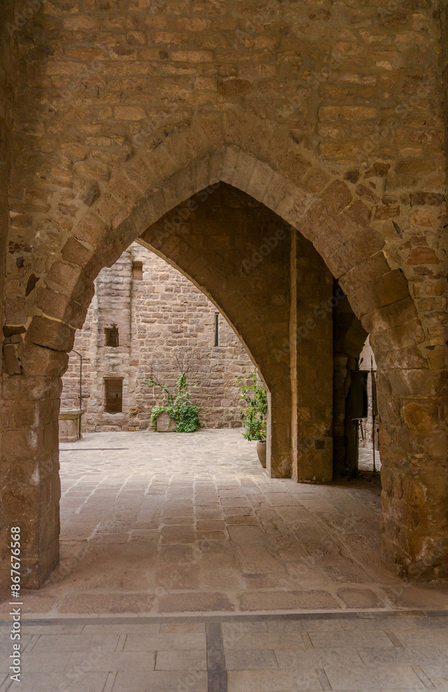 Fototapeta premium Photo of the interior of the castle of cardona