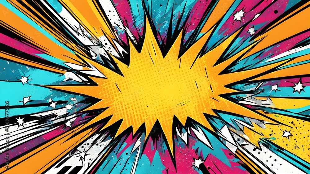 A colorful explosion of paint splatters with a rainbow of colors A colorful explosion of paint splatters with a rainbow of colors