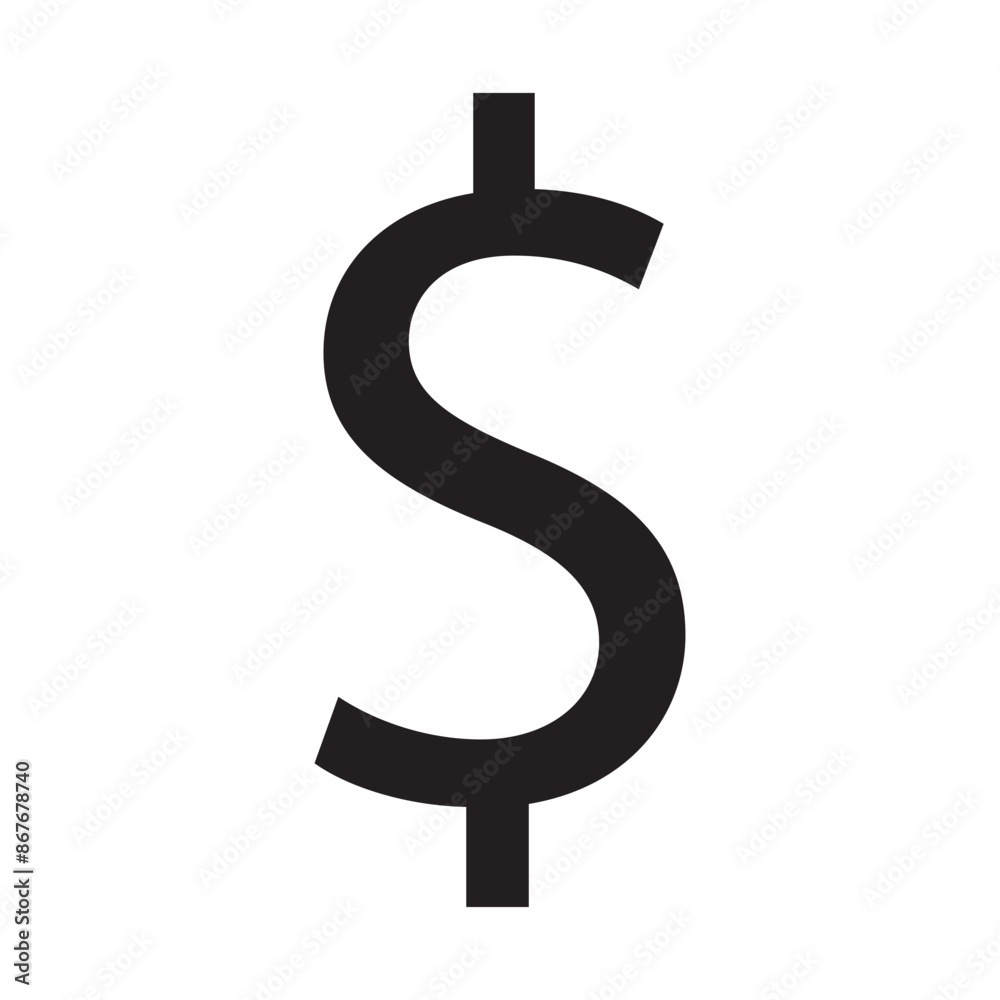 American dollar currency or dollar symbol flat icon for apps and websites. vector illustration. EPS 10/AI American dollar currency or dollar symbol flat icon for apps and websites. vector illustration. EPS 10/AI