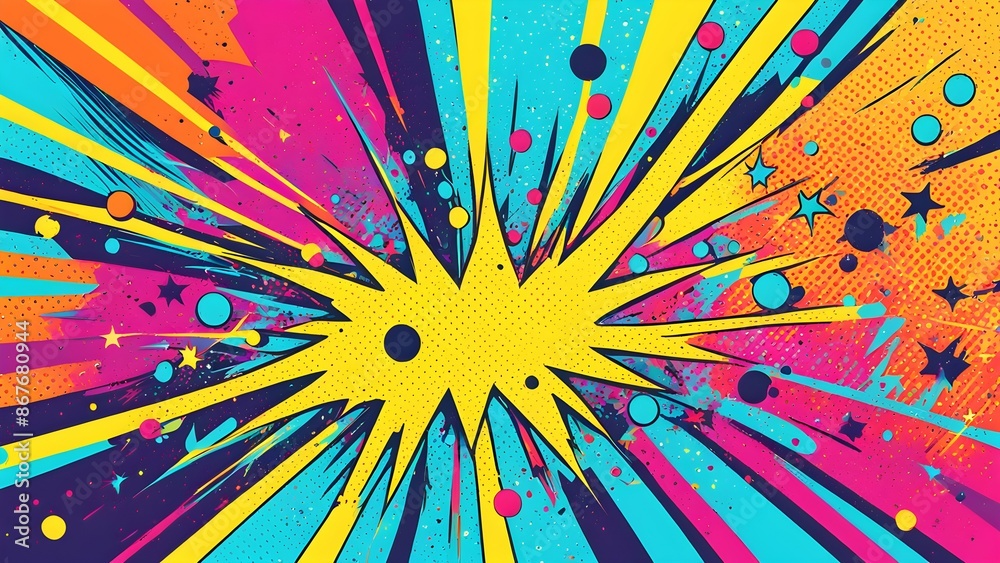 A colorful, abstract painting with a lot of dots and lines A colorful, abstract painting with a lot of dots and lines