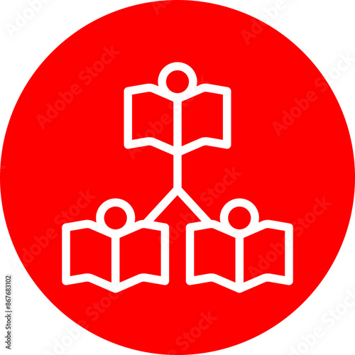 PeertoPeer Learning Vector Line White Circle Red