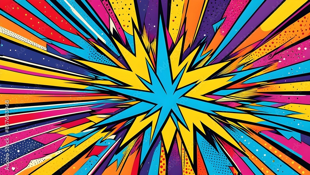 A colorful explosion with a lot of different colors and shapes A colorful explosion with a lot of different colors and shapes