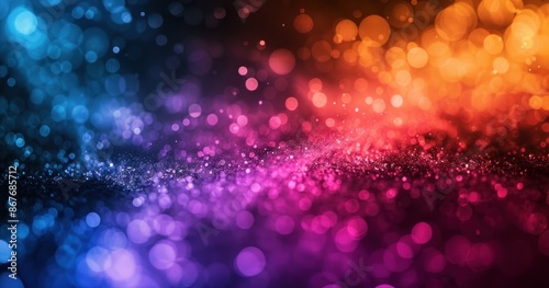 Colorful Bokeh Lights on a Dark Background