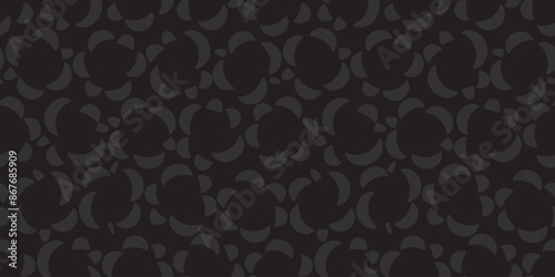 Scandinavian botanical illustration background. Seamless pattern.Vector. 北欧風有機的なイラストパターン