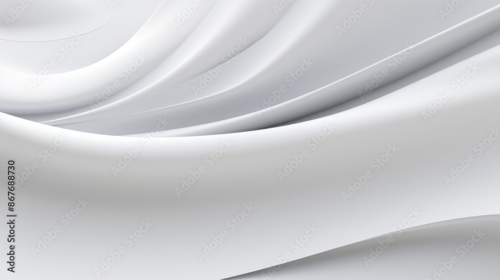 This image depicts a smooth flowing abstract composition of white curves and shapes, creating a serene and elegant visual experience, perfect for modern designs. This image depicts a smooth flowing abstract composition of white curves and shapes, creating a serene and elegant visual experience, perfect for modern designs.