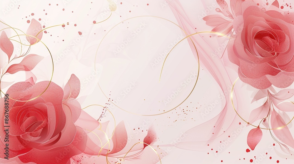 soft red rose flower on white background, illustration soft red rose flower on white background, illustration
