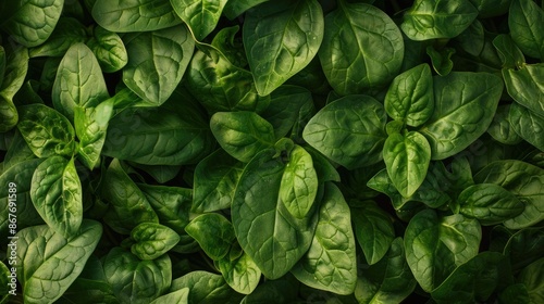 Spinach a green leafy plant from Central and Western Asia belongs to the Caryophyllales order the Amaranthaceae family and the Chenopodioideae subfamily photo